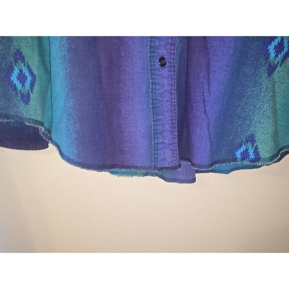 Vintage Wrangler Western Wear Aztec Ombre Button-Down Shirt Women’s XL... - Picture 7 of 10